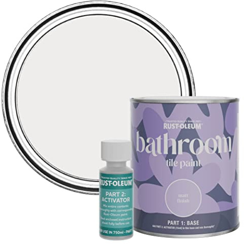Rust-Oleum Purple Water-Resistant Bathroom Tile Paint in Matt Finish - Fleur 750ml