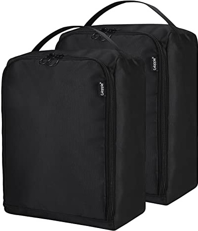 Gloppie Shoe Bags Travel Pouch (2 Pack) - Large Shoes Storage Bag Organizer, Black - Perfect for Men, Women, Business Trips & Gym