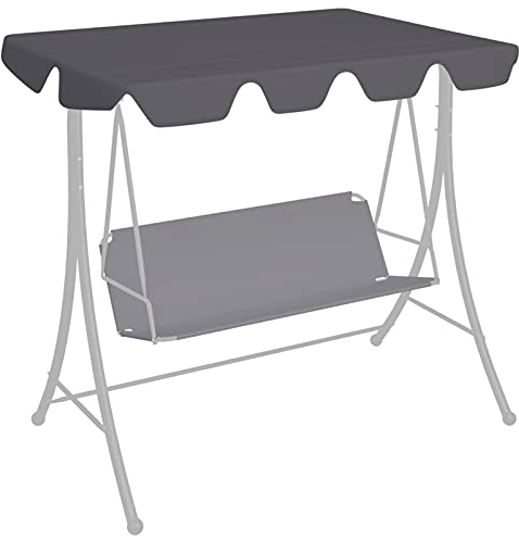 SHUJING Ersatzdach für Hollywoodschaukel, Dach Für Hollywoodschaukel, Hollywoodschaukel Dachbezug, Bezug Für Hollywoodschaukel, Hollywoodschaukel Dach, Anthrazit 188/168x110/145 cm