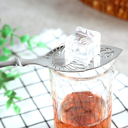 Absinthe Spoon, Practical Beautiful Patterns Drinking Spoons 304 Stainless Steel for Bar for Home (WINHy5ot3ge4uz-04)