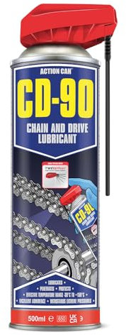 Action Can CD-90 Chain & Drive Lubricant 500ml | Synthetic Lubricant for Bicycle & Motorcycle Chains | Rust Remover & Penetrant | Waterproof & Temperature Resistant -15°C to +150°C