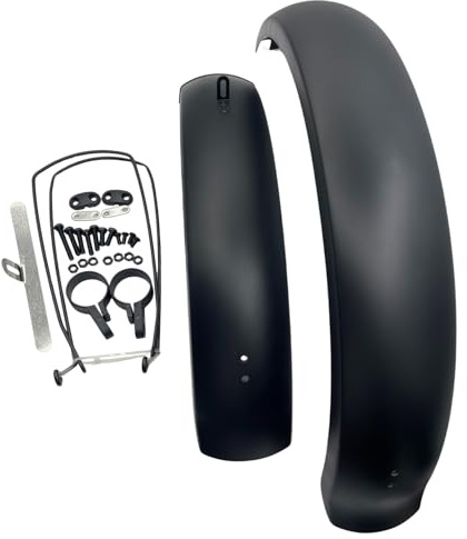 ZSYYDS - Bicycle Mudguard for Fat Tires, Full Cover, Bicycle Mudguard, Mountain Bike 20 x 4 (Matte Black)