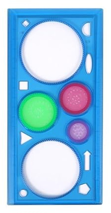 Janrax Spirograph-Zeichenlineal, 20,5 x 10 cm, Klassisch, Kunststoff