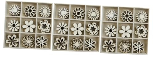 NUOBESTY 45stücke Diy Holzscheiben Blütenform Dekorative Holzstücke Für Bastelprojekte Und Home Decor Leicht Und Langlebig Für Scrapbooking Und Kreative Gestaltung