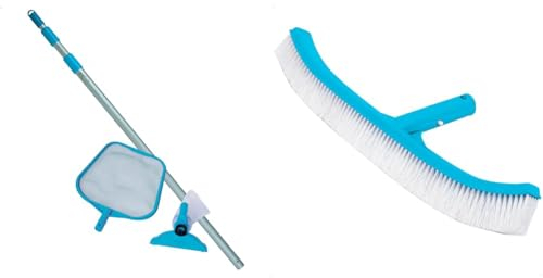 Intex Zwembadonderhoudsset & Brosse de paroi courbee 41 cm