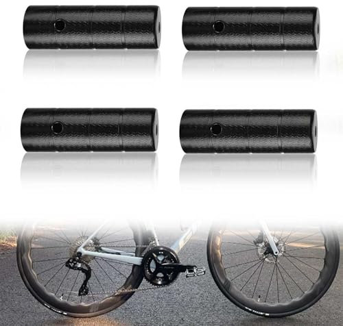 WJUAN Fahrrad Pegs, 4er Set aus stabilem Eisen - Universell für Mountainbike & Rennrad - Leicht zu montieren (Schwarz)
