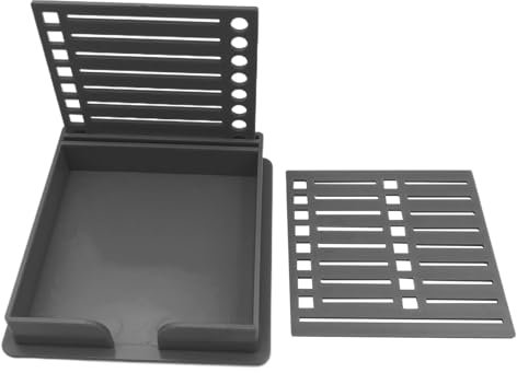 Notizzettel Box, Haftnotiz-Organizer, Zettelbox, Vielseitige Klebeschablone, Lehrer- Und Schulbedarf, Selbstklebende Aufbewahrungsbox Mit Doppeleinlage Für Den Schreibtisch, 9x9.5cm, Grau