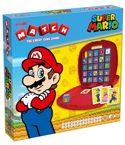 Top Trumps Super Mario Match - Mario barnspel 4 år äldre - Match Logik spel 2 spelare - Strategispel - brädspel
