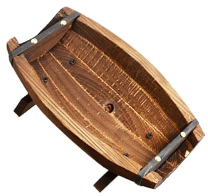 ibasenice Da in Legno Forma Di Secchio Mezza Botte Vintage Contenitore Con Base Per Decorazioni Per e Piccole Piante