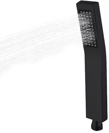 High Pressure Handheld Shower Head, Portable Full Brass Electroplated Water Saving Shower Head for Home, Hotel,Business Trip, Anti Leakage (Black)