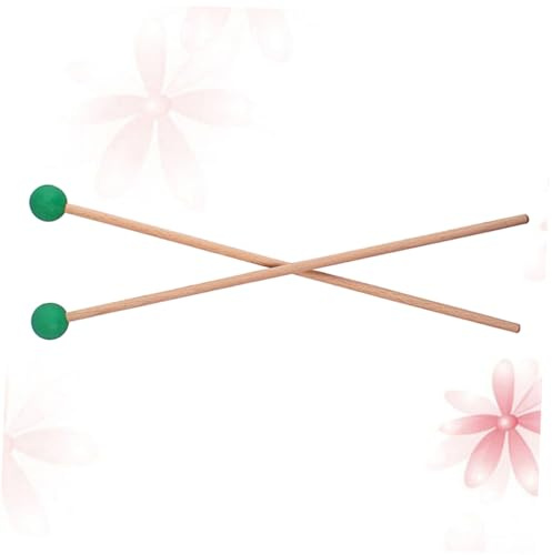 Abaodam Glockenspiel schlägel mit Holzgriff Grüne Percussion mallets mit Gummikopf Geeignet für Musikinstrumente Pädagogisches Schlagzeug zubehör für Erwachsene