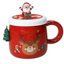BRANDANI MUG MAGNETE ALBERO DI NATALE NEW BONE CHINA C/TAPPO SILICONE
