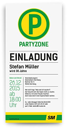 Kartenmachen.de Einladungen zum Geburtstag (10 Stück) Haltestelle Schild Bus Linie Karten Einladungskarten