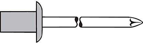 TPF Comercial 0007693323208 0007693323208-Pack Remaches Ciegos (Aluminio, INOX, 3.2 x 8.0 mm), Set de 500 Piezas