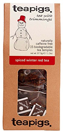 teapigs Spiced Winter Red Tea - Caffeine-Free Rooibos Tea Bags with Cinnamon, Clove & Orange Peel - Warming and Spicy Blend - 15 Temples