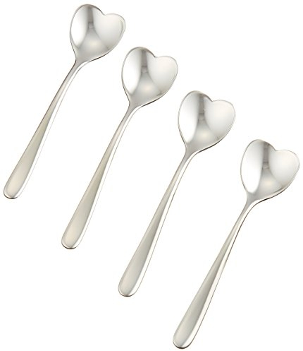 Alessi Il Caffe 4 Stück Zuckerlöffel, Silber, 9 x 13.5 x 13.5 cm