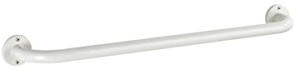 Wenko Toallero Mural Basic 60 cm Blanco Acero INOX, Acero Inoxidable, 66 x 6 x 9.5 cm, Blanco