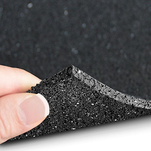 etm® High Density Rubber Anti Vibration Mat - 1/2 cm Thick, 100x125cm (3ft x 4ft), Shock and Acoustic Insulation for Washing Machines and Appliances