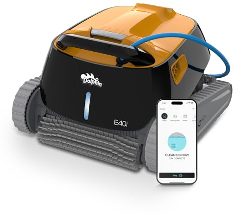 Dolphin E40i Robot pulitore automatico per piscina interrata fino a 12m - Pulizia pareti, linea d’acqua e fondo - Controllo con l'app