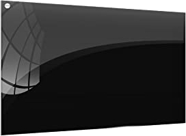 ALLboards Glasboard Magnetisch Schwarz 90x60cm, Rahmenlos, Glastafel, Magnettafel, Gehärtetes Glas