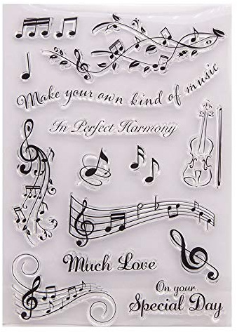 Machen Sie Ihre eigene Musik, perfekte Harmonie, viel Liebe an Ihrem besonderen Tag, Melodie Musik, Gummistempel, transparente Stempel für Weihnachtskarten, Dekoration und DIY Scrapbooking