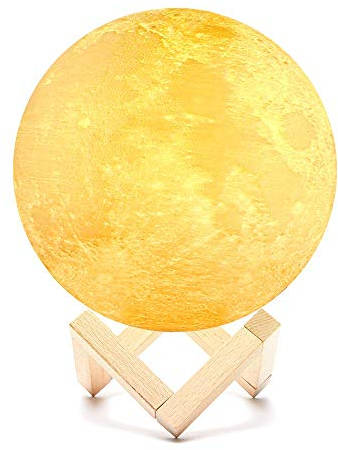 Guteauto Mondlampe Nachtlicht, 16 Farben LED 5,9 Zoll Touch & Fernbedienung & USB wiederaufladbares 3D Mondlicht für Kinder, Baby Geburtstagsgeschenk