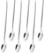 FOXAS 6 Pack 24CM Long Handle Spoons, 9.5-inch Sundaes Spoons Set, Slim Cocktail Spoons Stainless Steel Spoon for Latte Iced Coffee Tea Macchiato, Mirror Polish & Dishwasher Safe