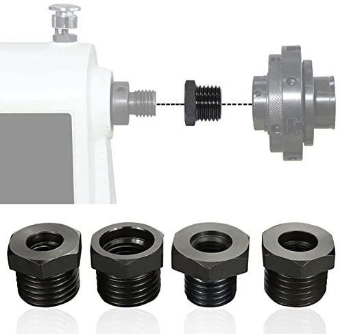 Holzbearbeitungs-Drehfutter-Adapter, schwarzer Stahl M33 x 3,5/M18 x 2,5/1-8TPI/ 3/4'' x 16 Holzbearbeitungs-Drehfutter-Gewindeadapter for Holzbearbeitungsfutter, Holzbearbeitungsdrehmaschine usw. (C