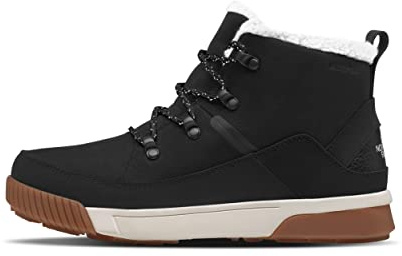 The North Face Women's Sierra Mid Lace Insulated Waterproof Boots Leather Upper & Rubber Outsole, TNF Black/Gardenia White, 9