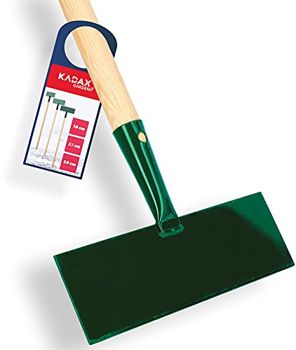 KADAX Grattoir à Glace en Acier, Pelle avec Manche Long en Bois pour Enlever la Glace sur les Trottoirs, Allées, Entrées de Garage et Espaces Extérieurs (26 cm)