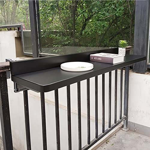 JMCAJIE Balkontisch Klappbar, Balkonhängetisch Geländer Verstellbar Metall Klapptisch Wandklapptisch,Balkonmöbel Kleiner, Outdoor-Tisch Hängetisch Für Kaffeetisch Terrasse Camping Gartentisch