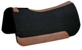 5 Star Equine The All-Around Western Horse Contoured Saddle Pad 30x30- Black, 1/2 Thick
