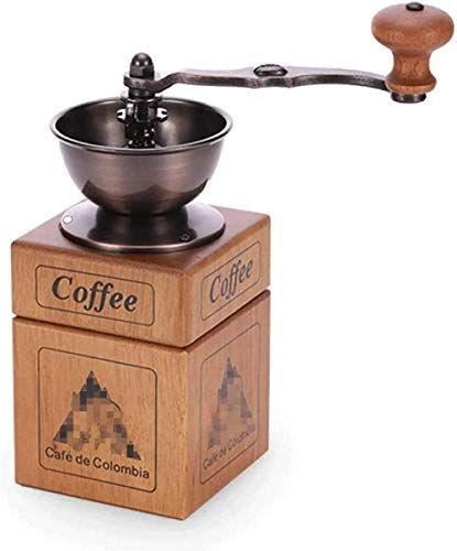 TSTSM Moulin à café Manuel Moulin à café Moulin à Main de Style Vintage, Moulin à Main de Style Vintage en Bois Massif