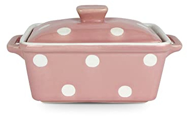 Nada Home Burriera in Ceramica Isabelle Rose in Pois pirofila portaburro teglia Forno 5032