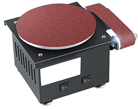 Small Electric Belt Machine Home DIY High-Speed Sand Disc Machine Sharpening Artifact Sharpening Machine Desktop Grinding and Polishing Machine