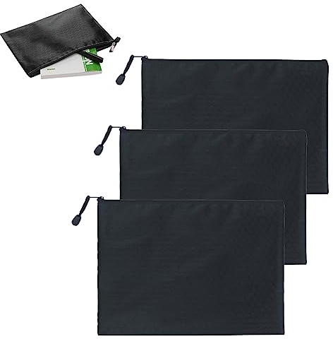 Geldtasche, Geldmappe, Geldscheintasche, Bankmappe Groß, Bargeld Tasche, Bargeld Aufbewahrung, Banktasche, Banktasche Mit Reißverschluss, Bankmappe A5, Banktasche Mit Reißverschluss (A5,3 Stück)