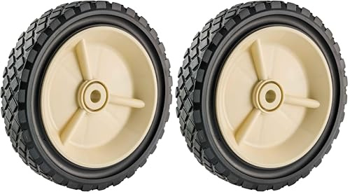 Tente 09259 - Ruota per tosaerba da giardino - in polietilene - Diametro 175 mm/Spessore 38 mm/Foro 12 mm - Solido (Confezione da 2) Nero