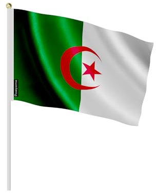 Mini Drapeau Algérie en Plusieurs Tailles 14x21cm Plastique