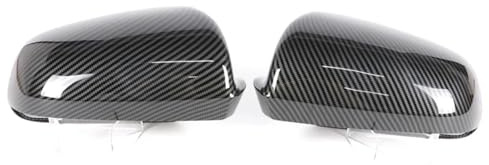 Spiegelkappen Für A3 S3 8P 2005-2008 A4 S4 B6 B7 8E 8H A6 S6 C6 4F Rückspiegel Seitenspiegel Abdeckkappe Kohlefasermuster Schwarz Rückspiegelkapp(1 pair Carbon look)