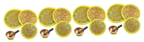 ifundom 12stücke Klangschalenunterlage Mit Vintage-stickmustern Rundmatten Für Meditation Und Klangschalen Elegante Untersetzer Für Zen-atmosphäre