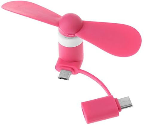yanwuwa 2 In 1 Type C Micro USB Fan For Phones Portable Type-C USB -C For Cell Phone Cooling Fans USB Fan Cell Phone Fans Type C Micro USB Handheld Cell Phone Cooling Small Fan Long Service