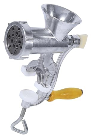 Tritacarne Manuale, Macchina per Macinare la Carne per Salsiccia in Lega di Alluminio con Morsetto da Tavolo per Pollo Manzo
