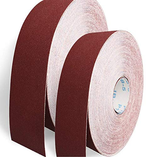 Rollo de papel de lija Rollo de papel abrasivo, 120 malla de ancho 100 mm Tela de esmeril recubierta Tela abrasiva Tela de lija Rollo de papel de lija 10 m
