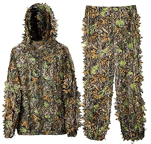 OnIUeZky Actualización de Ghillie Traje al Aire Libre 3D Ligero liviano Ligero de Camuflaje de Camuflaje Jungle.