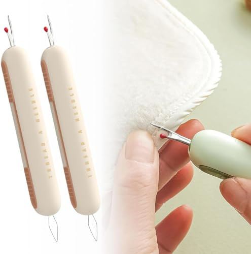 LetCart 2 Stück 2-in-1 Nadeleinfädler, Einfädelhilfe Nähmaschinen-Einfädler für Hand Nähen und DIY Einfache Stickerei Nadeleinfädler (Gelb)