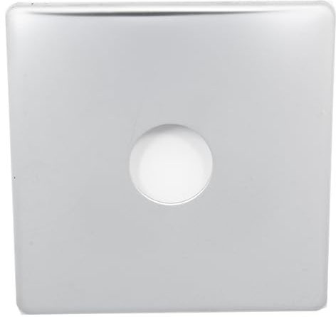 BLUMKRAFT Cache platine simple acier inoxydable A2 + traitement chrome pour robinet mural. Effet miroir. Diamètre 26mm