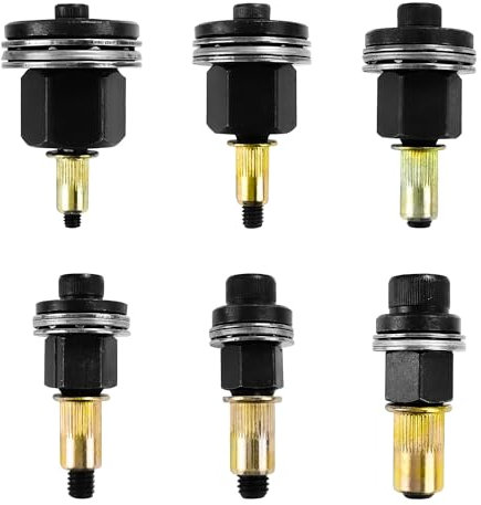 6 pezzi Rivettatrici Manuali di Teste Set, Rivettatrice per Inserti Filettati, Mandrino Punte Trapano Metallo per Rivettatrice, Strumento per Rivetti, Pistola per Rivetti per M3, M4, M5, M6, M8, M10
