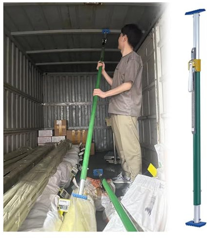 ladungssicherung Stange Starke Ratschen-Ladestange, Pickup-Ladeflächenteiler für den sicheren Transport Schwerer Gegenstände, Lastschlösser mit Anti-Rutsch-Pad & Feder-Design(7.4'-8.6'/226-264cm)