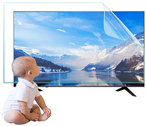 Protection d'écran de télévision， Film antireflet for écran de télévision LCD 43-75 pouces, anti-lumière bleue, film anti-rayures for intérieur et extérieur for LCD, LED, OLED et QLED 4K HDTV(701538*