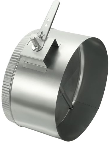 YOKIVE 12-inch HVAC Duct Manual Backdraft Damper, Galvanized Iron Airflow Ducting